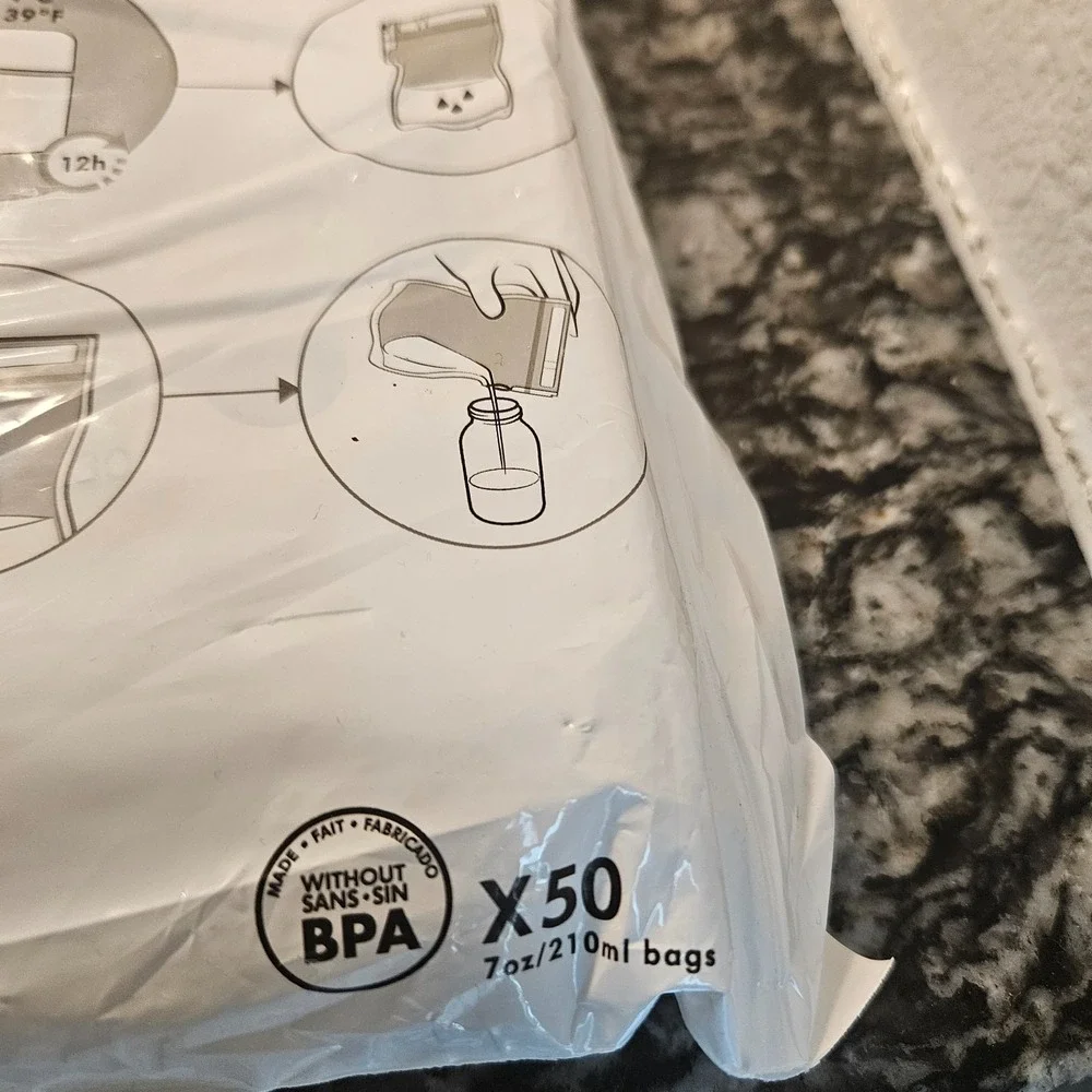 1 Pack Medela Breast Milk Storage Bags 7oz Single Use 50 count BPA-Free